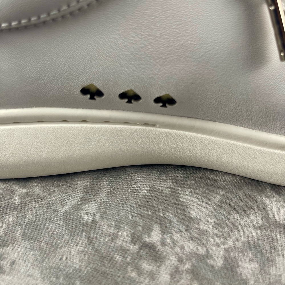 Kate Spade Women's Lift OpticWhite and Gold Sneakers Size 8.5 - Picture 9 of 14